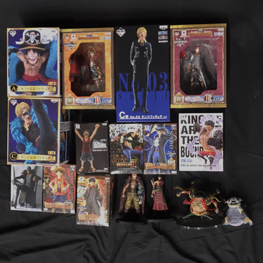 ワンピース 一番くじ A賞 ルフィ記念フィギュア 他 サンジ ゾロ 黒ひげ シャンクス 他 フィギュア まとめ セット